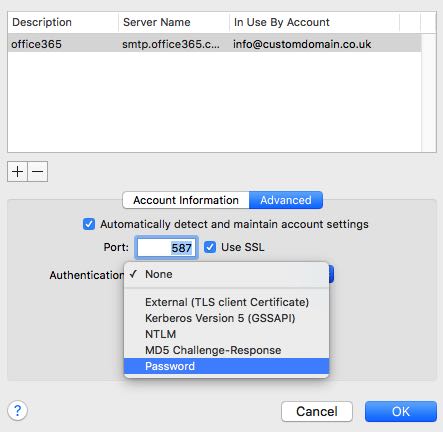 step 9 click advanced authentication password